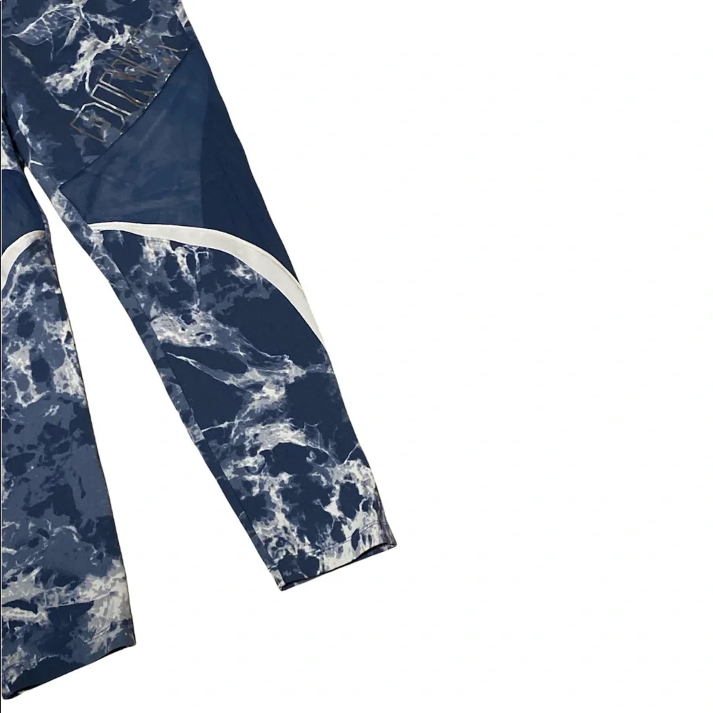 Victoria’s Secret PINK Ultimate High Rise Mesh Ankle Water Marble Leggings Med - Picture 3 of 6